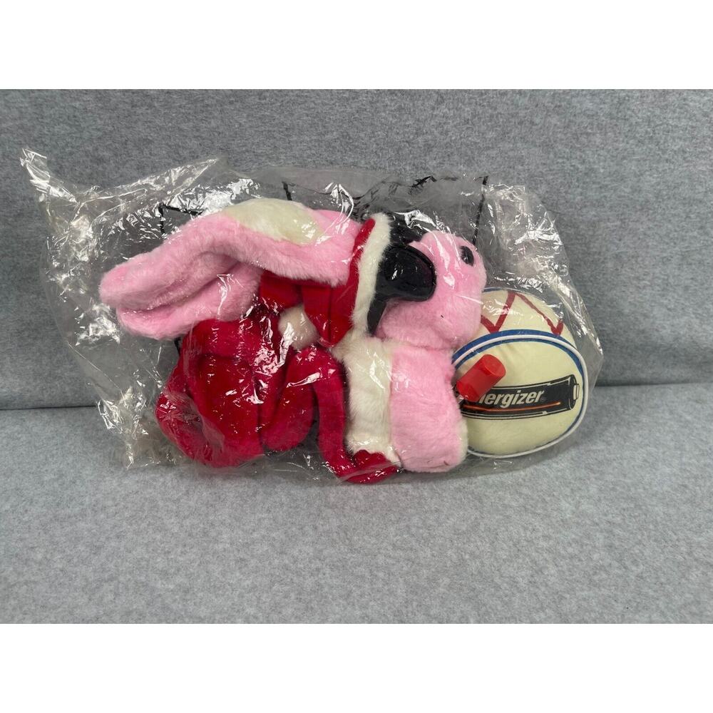 Vintage Energizer Battery Bunny Plush Christmas Stocking‎ in Bag 1993